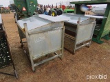 2 COVERED METAL COW FEEDER