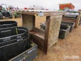COVERED WOODEN COW FEEDER