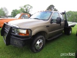 2000 Ford F350 Flatbed Truck, s/n 1FDWX37F4YEA44675