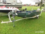 14' Aluminum Boat, s/n MIZ12893H04: 4 Seats, 6hp Johnson, Trolling Motor, w