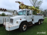 2001 Freightliner FL80 Digger Derrick Truck, s/n 1FVHBXAK51HJ47122: Cat 312