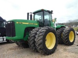 John Deere 9300 MFWD Tractor, s/n RW9300H001327: Encl. Cab, Articulated, w/