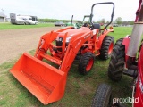 Kubota L2501 MFWD Tractor, s/n 81121: LA525 Loader w/ Bkt., Hydrostat, 3PH,