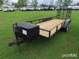 16' Trailer, s/n 1VT32Y2005B1K0919: Tool Box, Drop Tailgate, Treated Floor