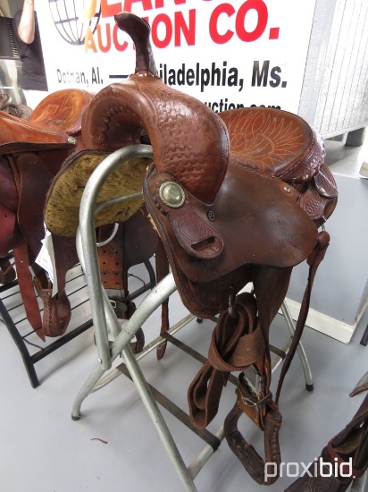 Biily Cook Barrel Saddle, s/n 1062 (Saddle Only - Rack is not included)