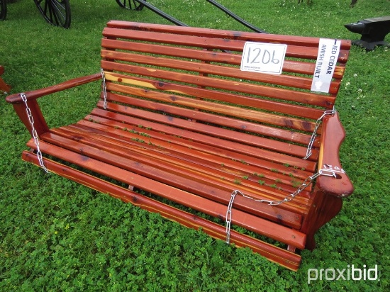 Cedar Bench Swing w/ Chains