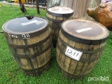 (3) Whiskey Barrels