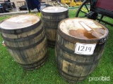 (3) Whiskey Barrels