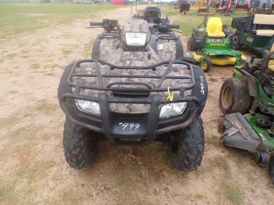 2007 Honda Foreman 4WD ATV, s/n 1HFTE311474205417 (No Title): Camo, HMF Per