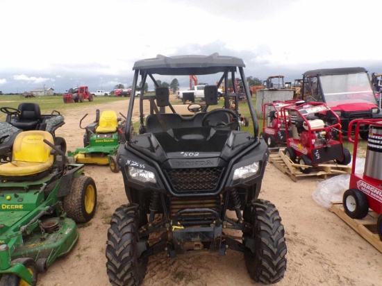 2015 Honda Pioneer 500, s/n 18FVE0329F4000364: Odometer Shows 1173 mi, Mete