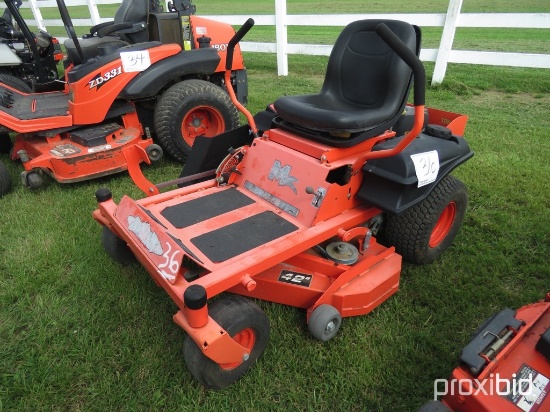 Bad Boy MZ42 Zero-turn  Mower, s/n 02151017: Briggs 540cc Eng.