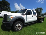 2011 Ford F550 Flatbed Truck, s/n 1FD0W5GY1BEB42382: Gas Eng., 4-door, 9- B