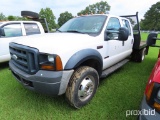 2007 Ford F550 Flatbed Truck, s/n 1FDAW56P27EA72671: 4-door, Auto, Odometer