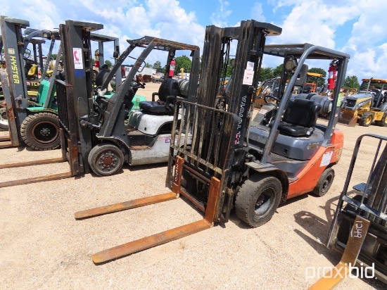 2012 Toyota 8FGU25 Forklift, s/n 41714: Propane, 4500 lb. Cap., Meter Shows