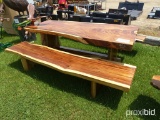 Teak Table and 2 Benches