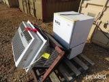 Lot containing Refrigerator, Window Air Conditioner, Microwave