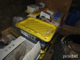 Pallet of Tape Flex Wrap, Several Tubs of Screws/Nails/Fasteners