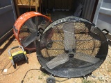 (2) Barrel Fans and Window Air Conditioner