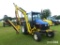 New Holland TS100 Tractor, s/n 145176B: C/A, w/ Side Boom Cutter, Meter Sho