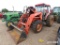 2000 Kubota M8200 MFWD Tractor, s/n 10826 (Salvage): Encl. Cab, LA1251 Load