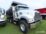 2011 Mack GU713 Tri-axle Dump Truck, s/n 1M1AX04Y4BM010512: 10-sp., Odomete