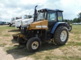 New Holland TS100 Tractor, s/n 141211B: C/A, w/ Side Cut Deck, Meter Shows