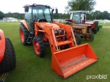 Kubota M6060SUHDC MFWD Tractor, s/n 59679: C/A, LA1154 Loader w/ Bkt., Mete