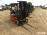 Toyota 7FGCU25 Forklift, s/n 79982: LP Gas, Meter Shows 21534 hrs