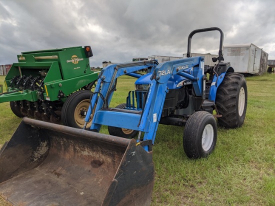 New Holland TN75 Tractor, W/ 32LA Loader, S/N - QQ1314175, Showing 1406 Hou