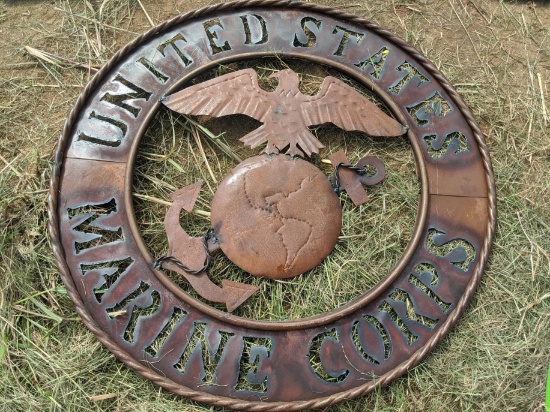 Metal Marine Corps Sign