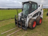Bobcat 5570 Skid Steer w/ Fork Attachment, S/N -  ALM414906, Showing 623 Ho