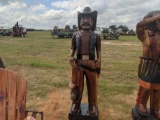 6 Ft. Teak Wood Cowboy Statue
