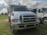 2011 Ford F750 Single-axle Dump Truck, s/n 3FRXF7FE9BV388688: 7-sp., Ox Bod
