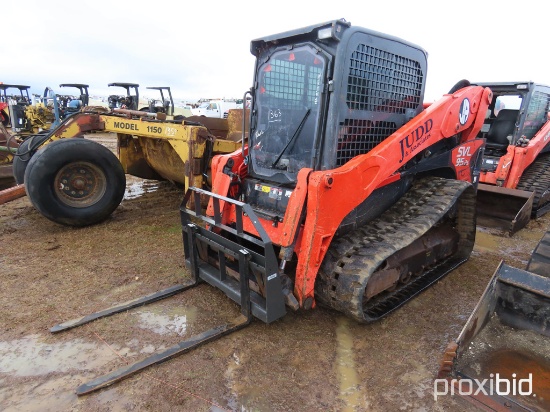 2017 Kubota SVL95-2S Skid Steer, s/n 37389: Encl. Cab, No Bkt., 1756 hrs, I