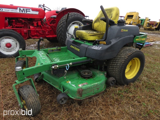 John Deere 757 Z-Trak Mower, s/n TC0757A010372: 54" Deck, 25hp, 1984 hrs, I