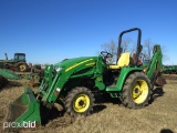 JOHN DEERE 332 TRACTOR, S/N LV3320CP504031, LOADER BUCKET, 993 HOURS