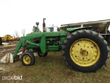 John Deere 4010 Tractor, s/n 21744450: 2wd, Loader w/ Bkt., Drawbar, Gas En
