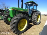 1984 John Deere 4240S MFWD Tractor, s/n 345077: Quad Range, Cab, 3 Hyd. Rem