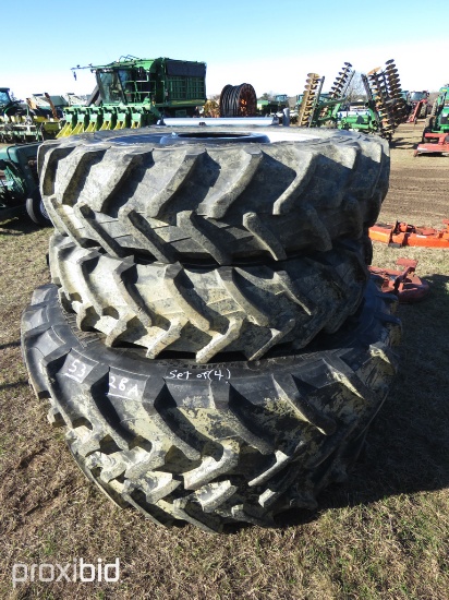 SET OF TRELLEBONG RIMS AND TIRES - 380/85R38