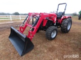 Mahindra 4550 MFWD Tractor, s/n PNFY2528: Rollbar, Front Loader w/ Bkt., Ro
