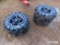 Set of (4) Tires for Polaris Side By Side: (2) 27x11.00-14 and (2) 27x9.00-
