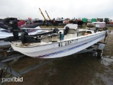 Ouchita 14' Fiberglass Boat, Hull No. MPA8536M741 w/ Trailer (No Boater Reg