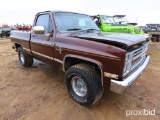 1986 Chevy Silverado K10 4WD Pickup, s/n 1GCEK14H4GF415805: 350 Small Block