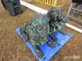 (2) Antique Brass Lions: ID 42742