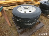 (2) 285/75R24.5 Tires and Rims: ID 71556