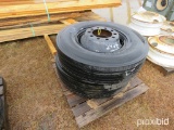 (2) Bridgestone 11R22.5 Tires and Rims: ID 71557