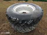 20.8-42 TRACTOR TIRES & RIMS 2 TOTAL
