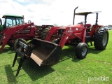 Massey Ferguson 4243 Tractor, s/n 005268: 2wd, MF 236 Loader w/ Bkt. & Hay
