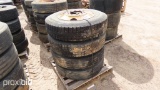 (4) Used 11R24.5 Tires & Rims