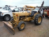 Ford 4410 Tractor, s/n C861631 (Salvage): Trencher Attachment, Front Blade,
